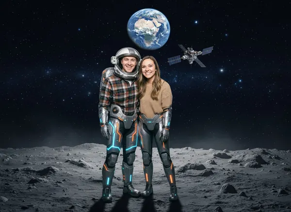 Astronauten auf dem Mond